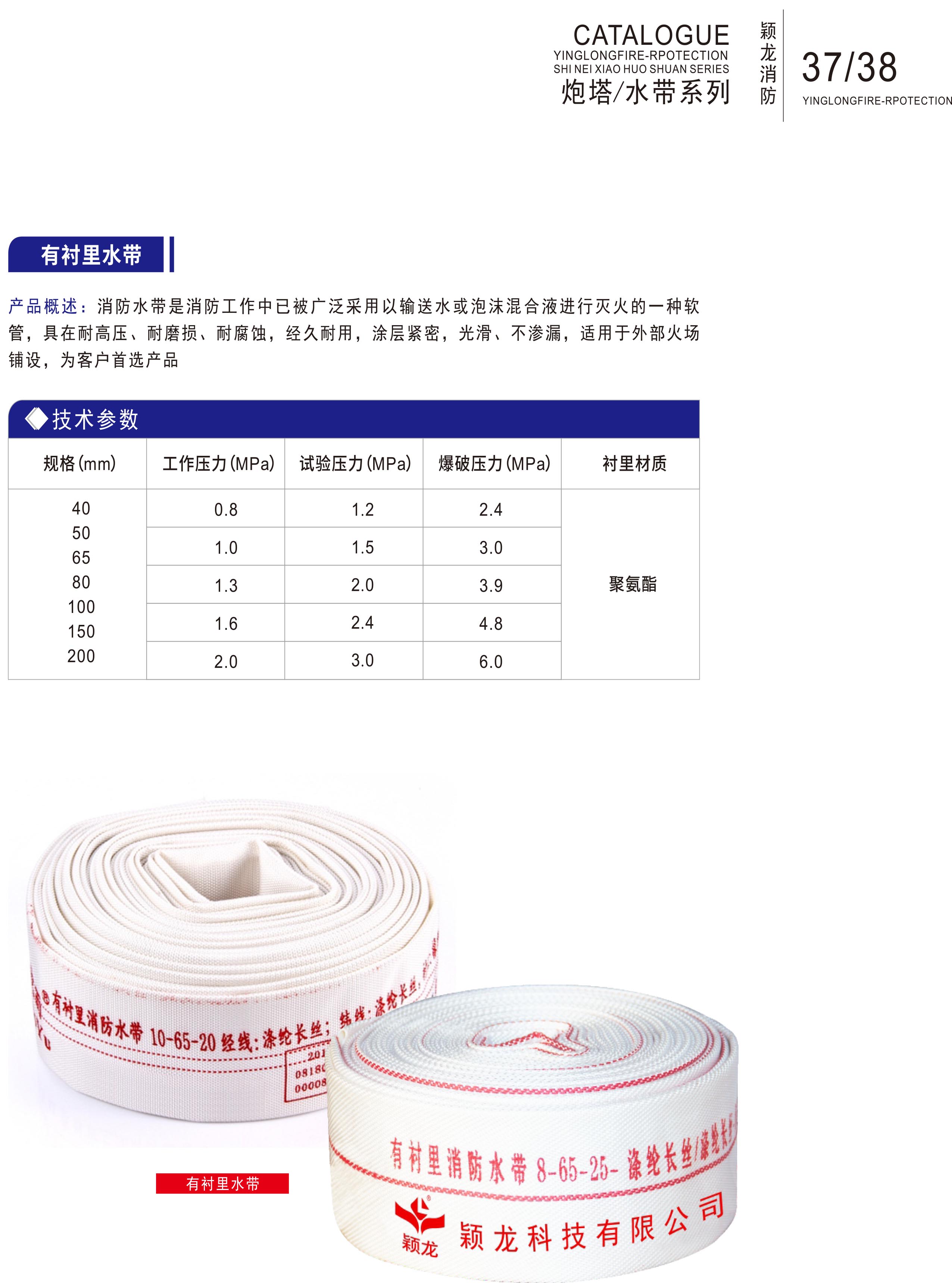 颖龙：消防水带
